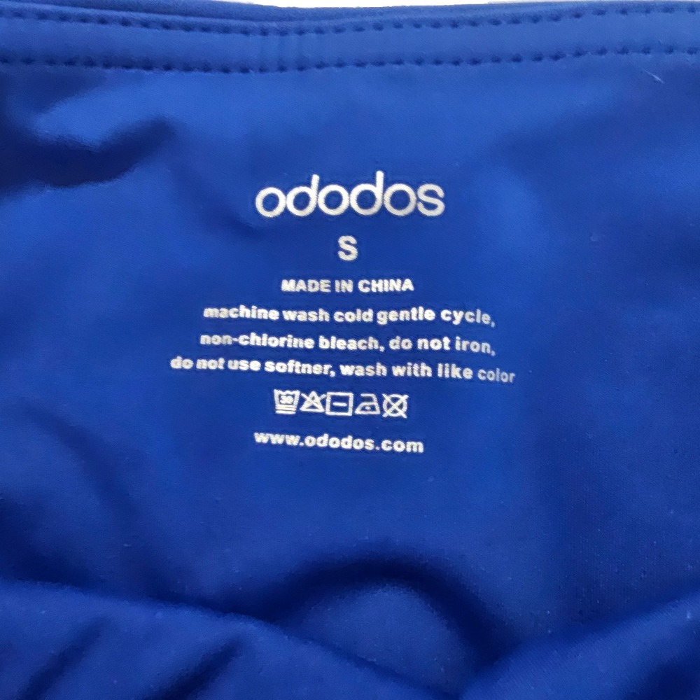 ODODOS Womens Blue High Rise Leggings Size Small Athletic Yoga Pants Pockets - Picture 3 of 3